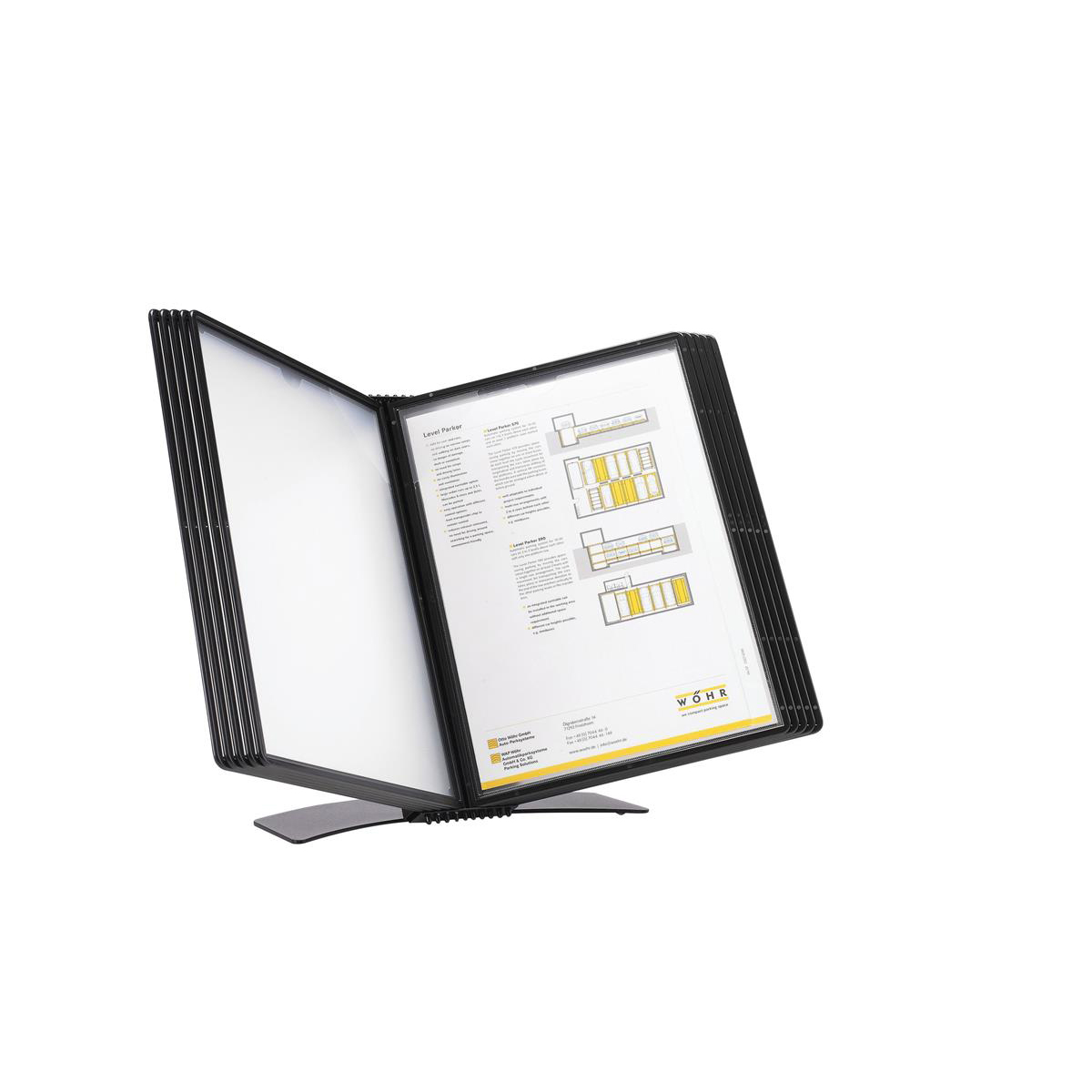 5 Star Office Desk Display Panel System Easy Mount 10 Pockets A4