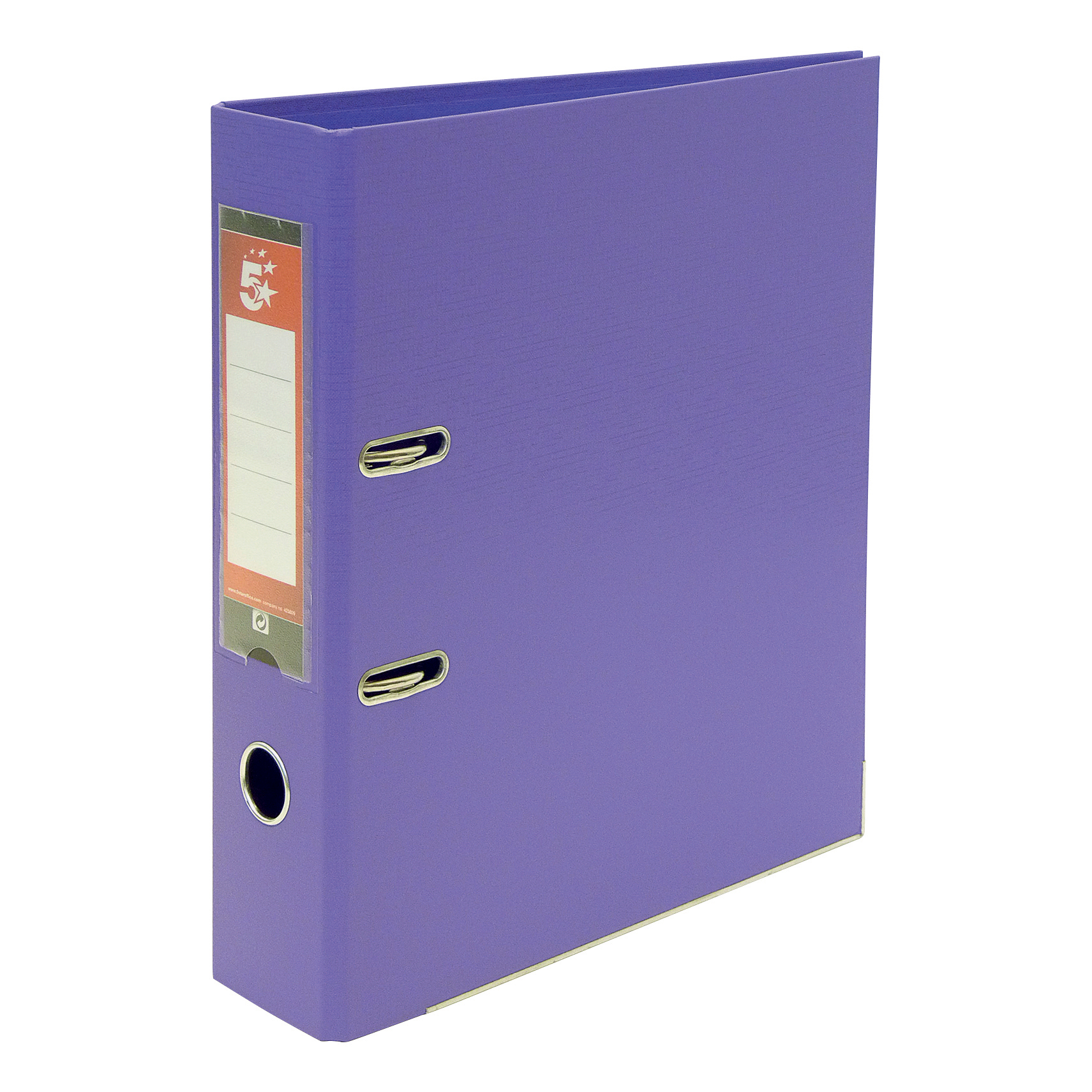 5+Star+Office+Lever+Arch+File+Polypropylene+Capacity+70mm+A4+Purple+%5BPack+10%5D