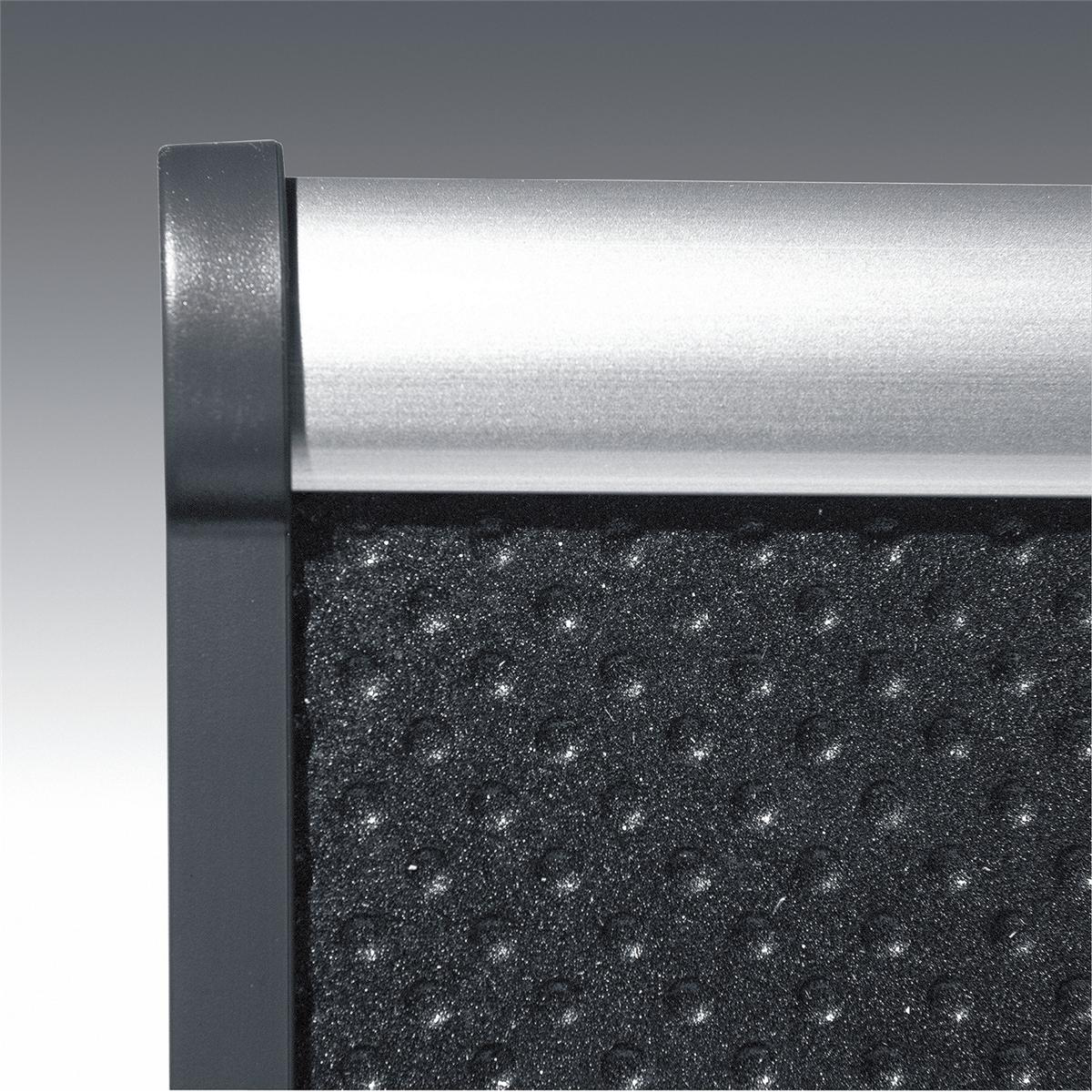 Nobo+Classic+Noticeboard+High-density+Foam+with+Aluminium+Finish+W900xH600mm+Black+Ref+QBPF9060