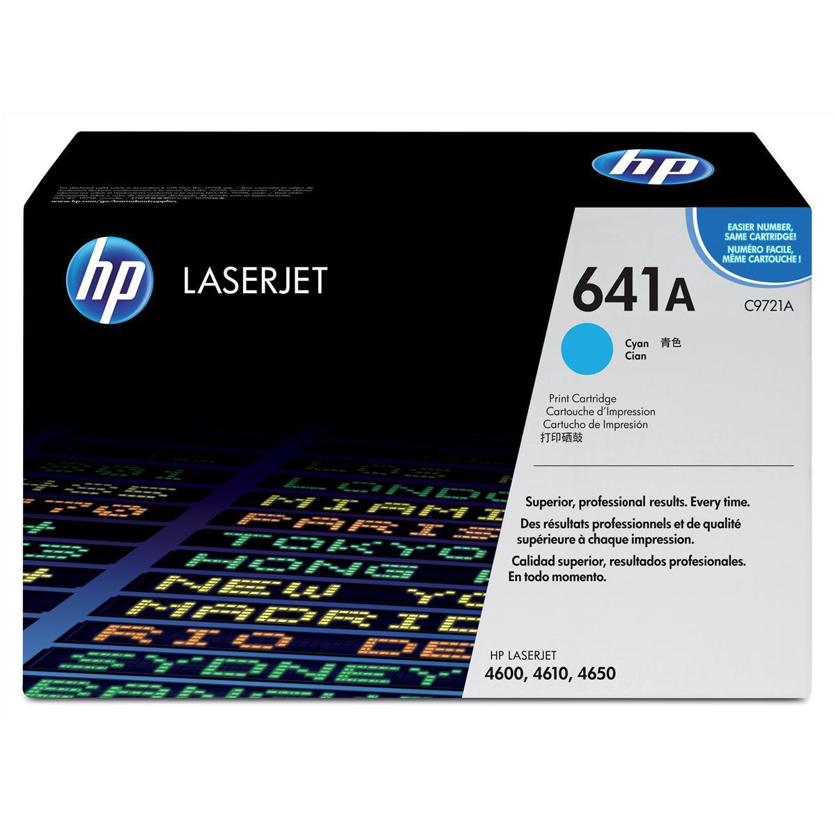HP+641A+Laser+Toner+Cartridge+Page+Life+8000pp+Cyan+Ref+C9721A
