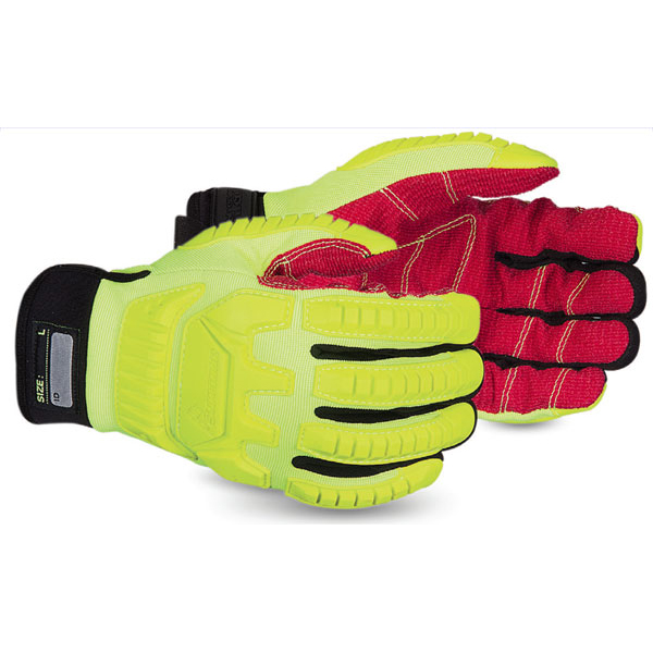 CLUTCH GEAR/® IMPACT PROTECTION OILFIELD GLOVE WITH ARMORTEX/® PALM LIME YELLOW M