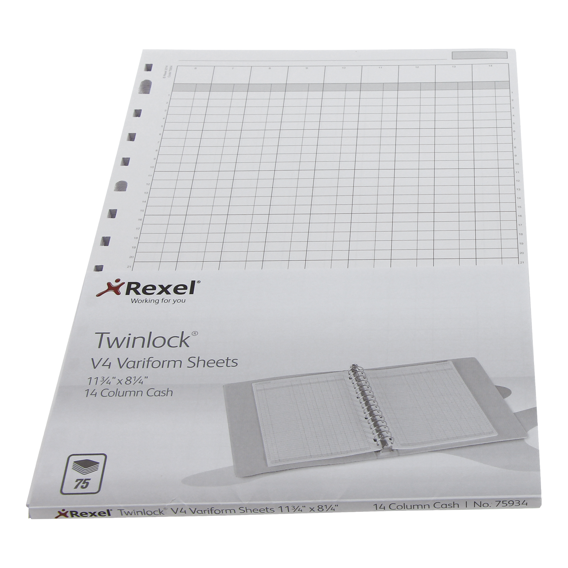 twinlock v4 variform double ledger sheets 292x204mm ref 75951 pack ledger sheets
