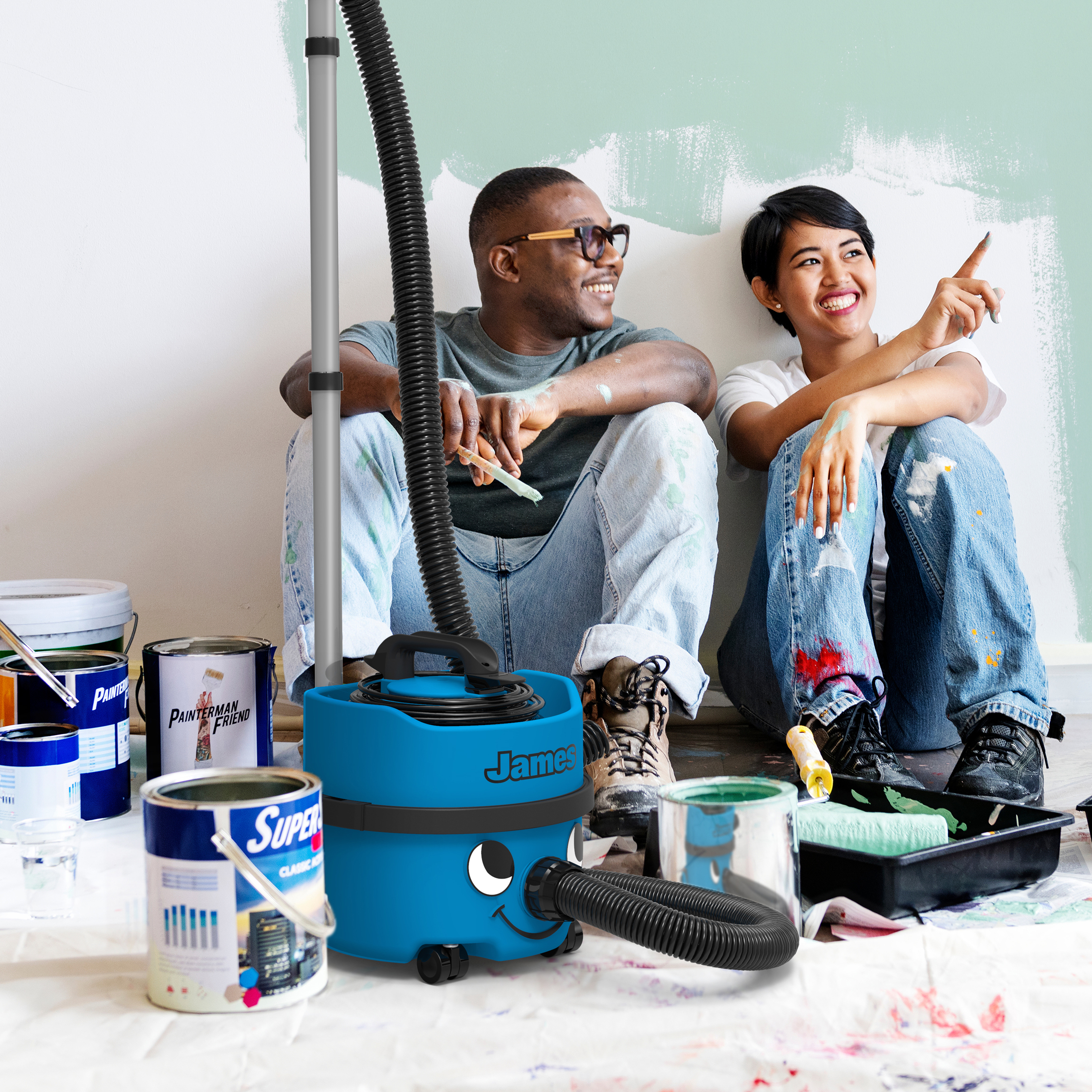 Numatic James Vacuum Cleaner 500800W 8 Litre 7Kg Blue Ref 909392