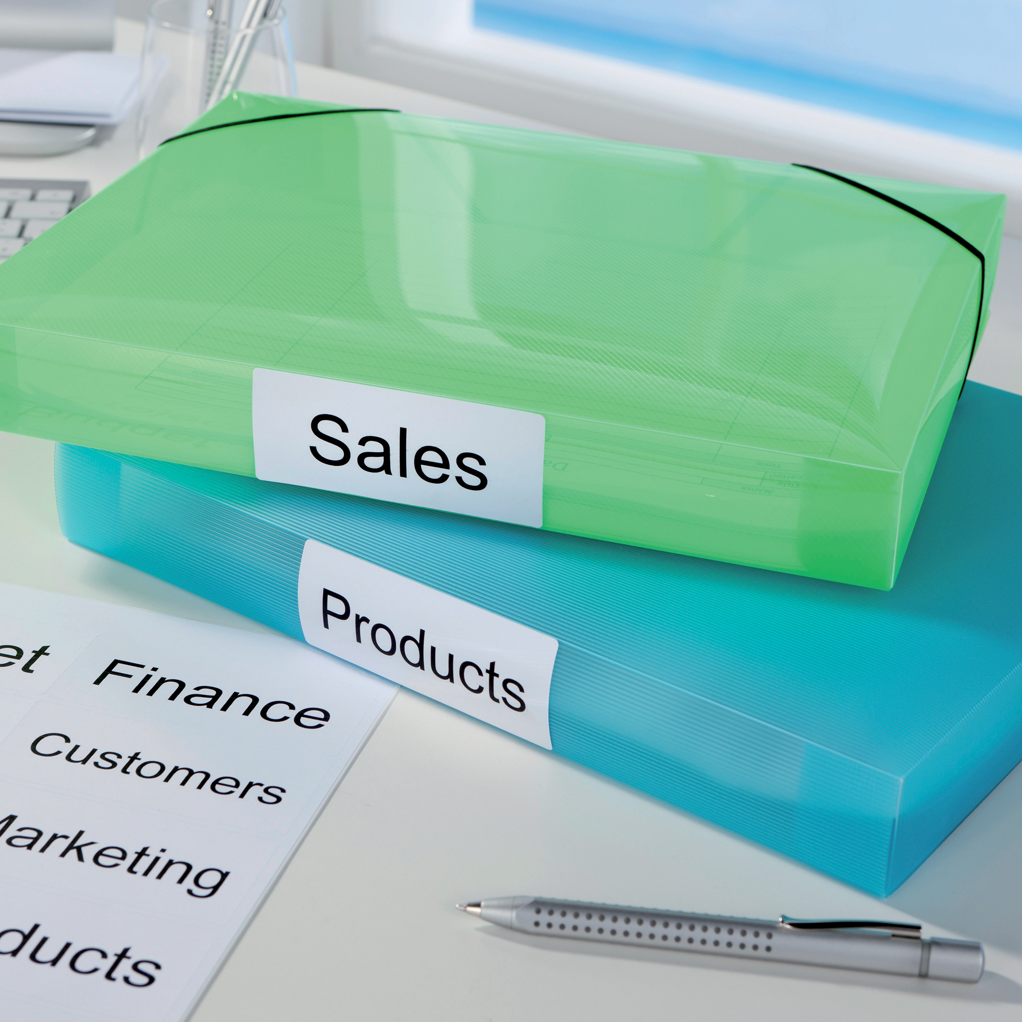 Avery Filing Labels Inkjet Lever Arch 4 per Sheet 200x60mm White Ref