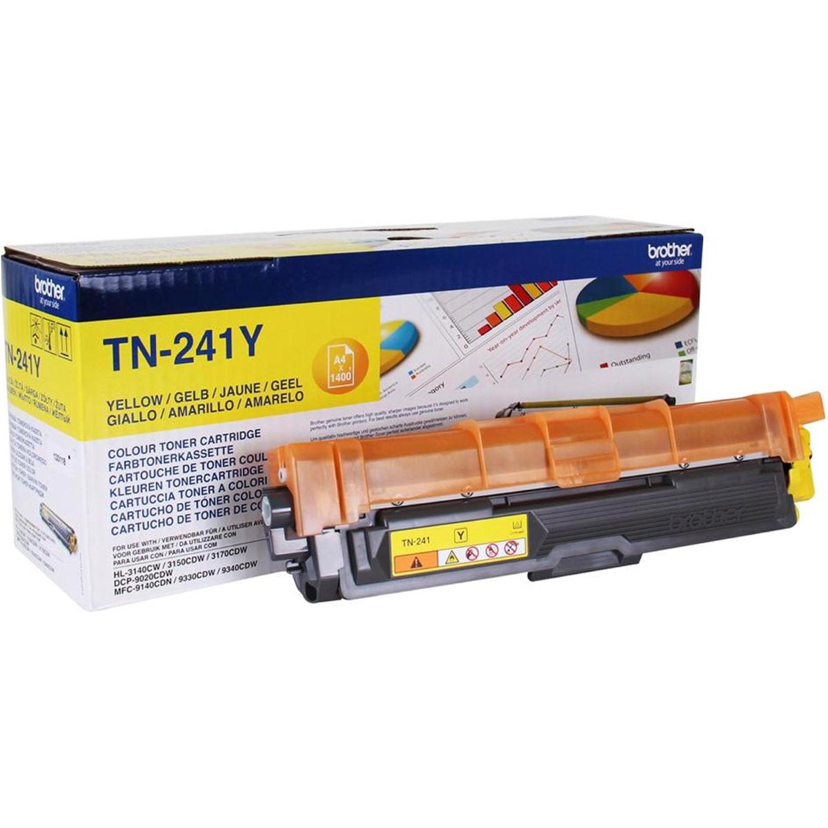Brother Laser Toner Cartridge Page Life 1400pp Yellow Ref TN241Y