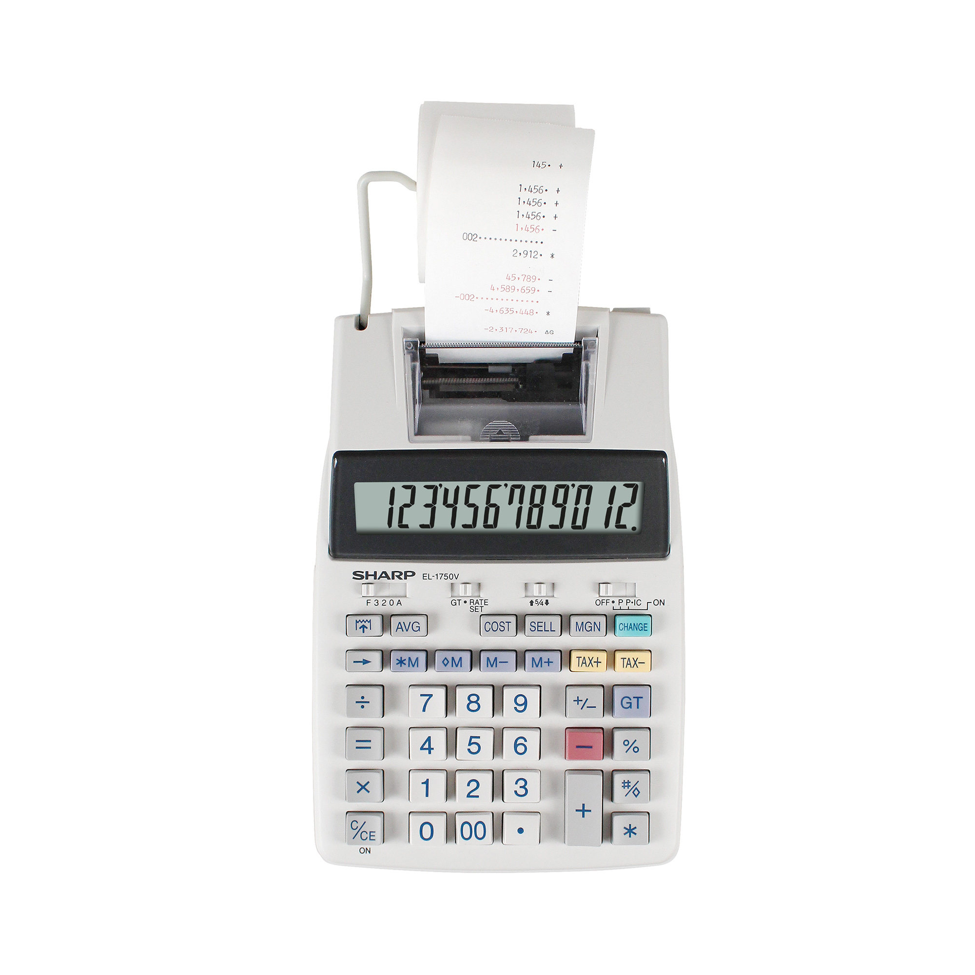 Sharp Desktop Printing Calculator 12 Digit Display 2 Colour Printing