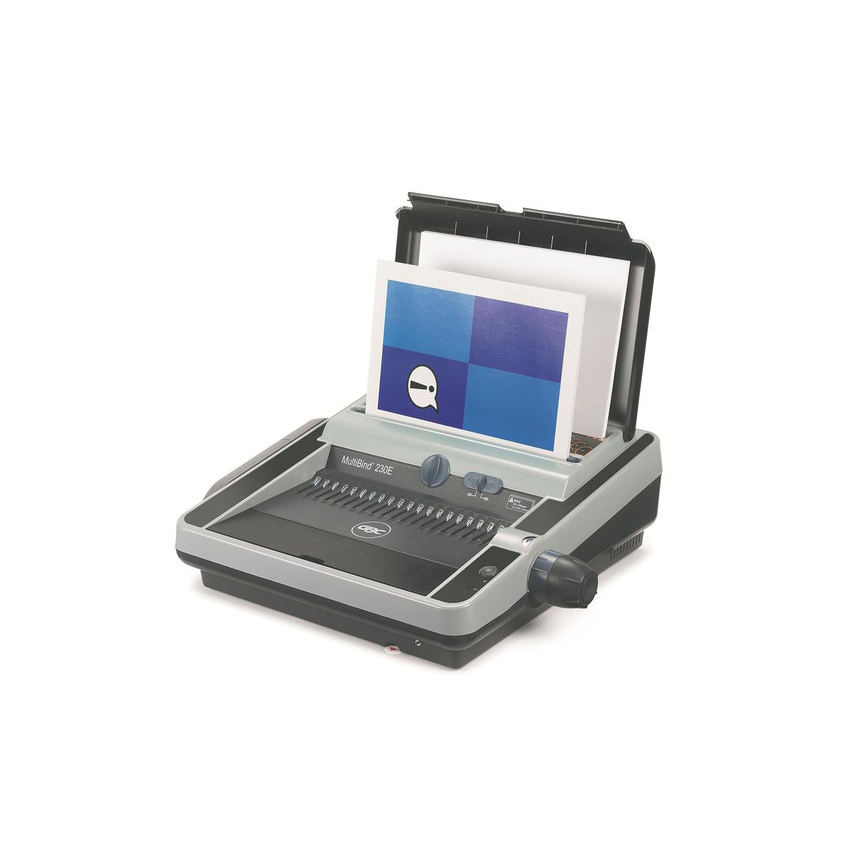 GBC MultiBind 230E Binding Machine Electric Binds Comb and Wire Punches