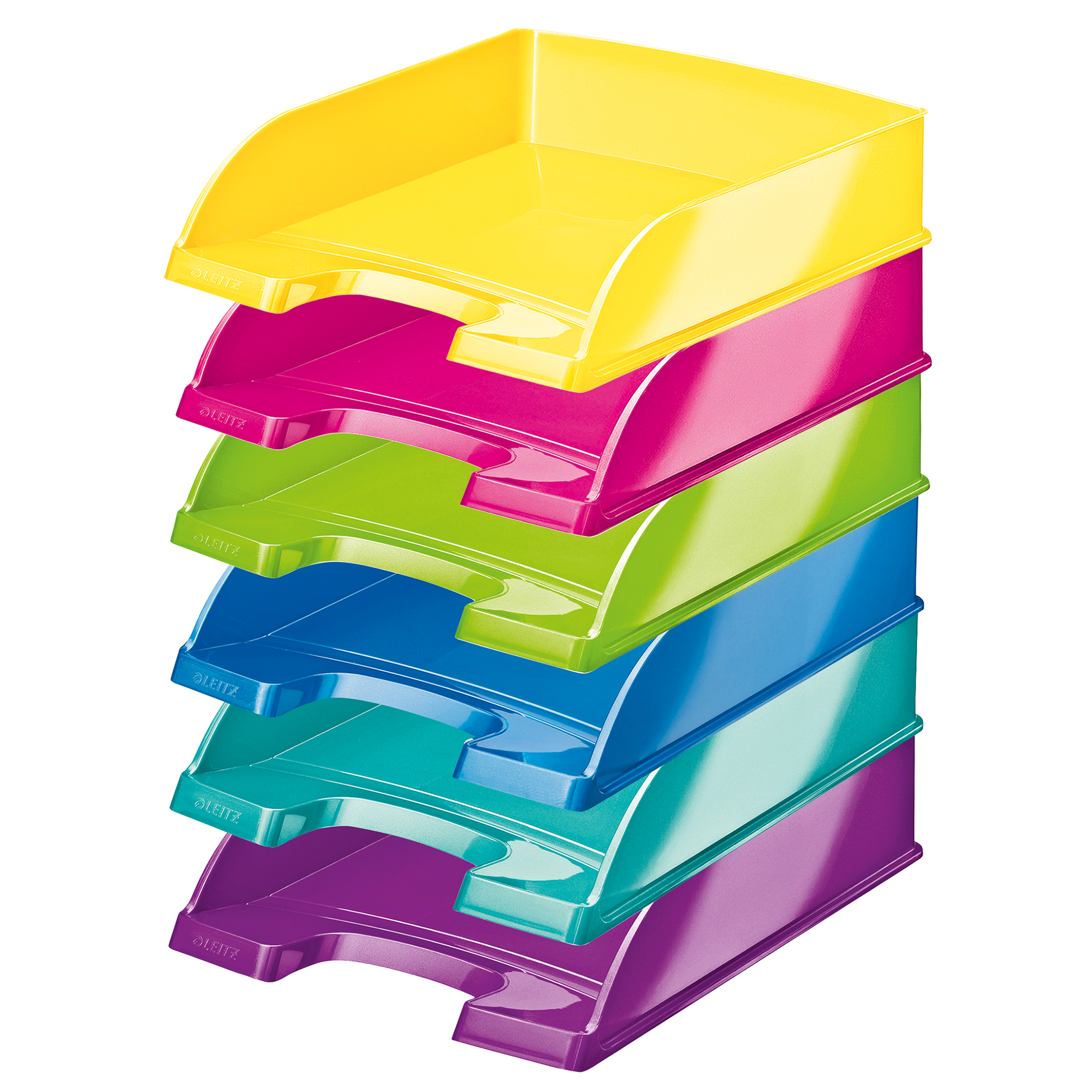 Leitz Bright Letter Tray Stackable Glossy Metallic Pink Ref 52263023