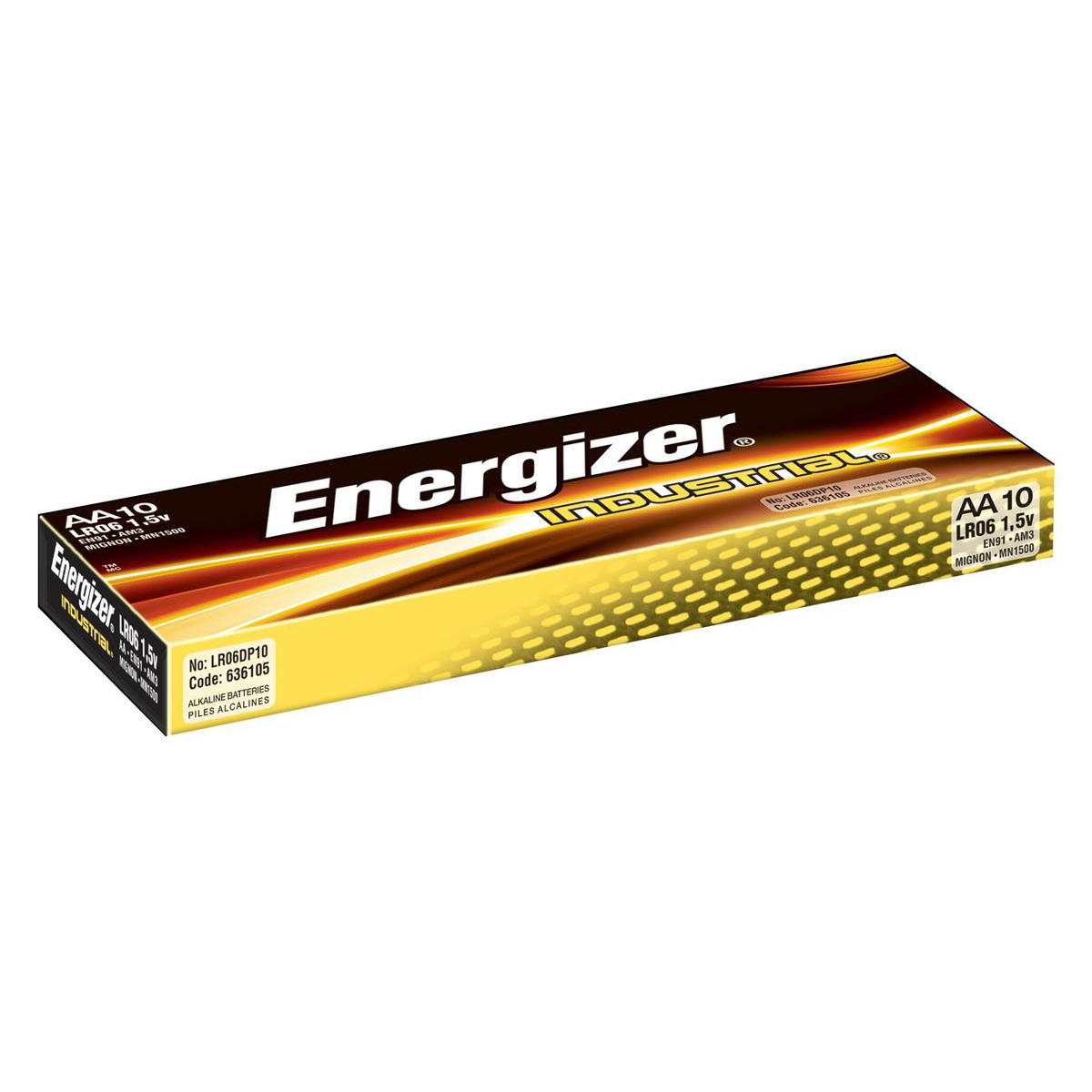 Energizer Industrial Battery Long Life LR6 1.5V AA Ref 636105 Pack 10 520574 Office Range