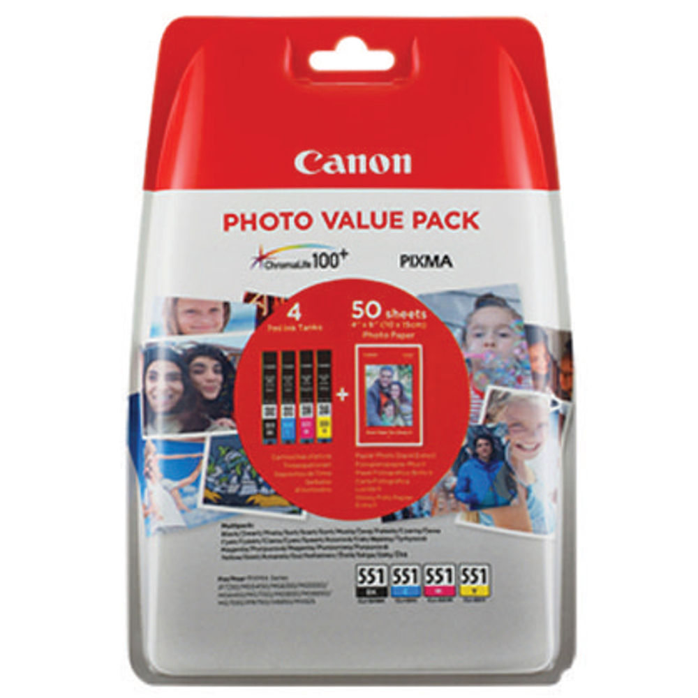 Canon CLI-551 Ink Cartridge Multipack (B/C/M/Y)