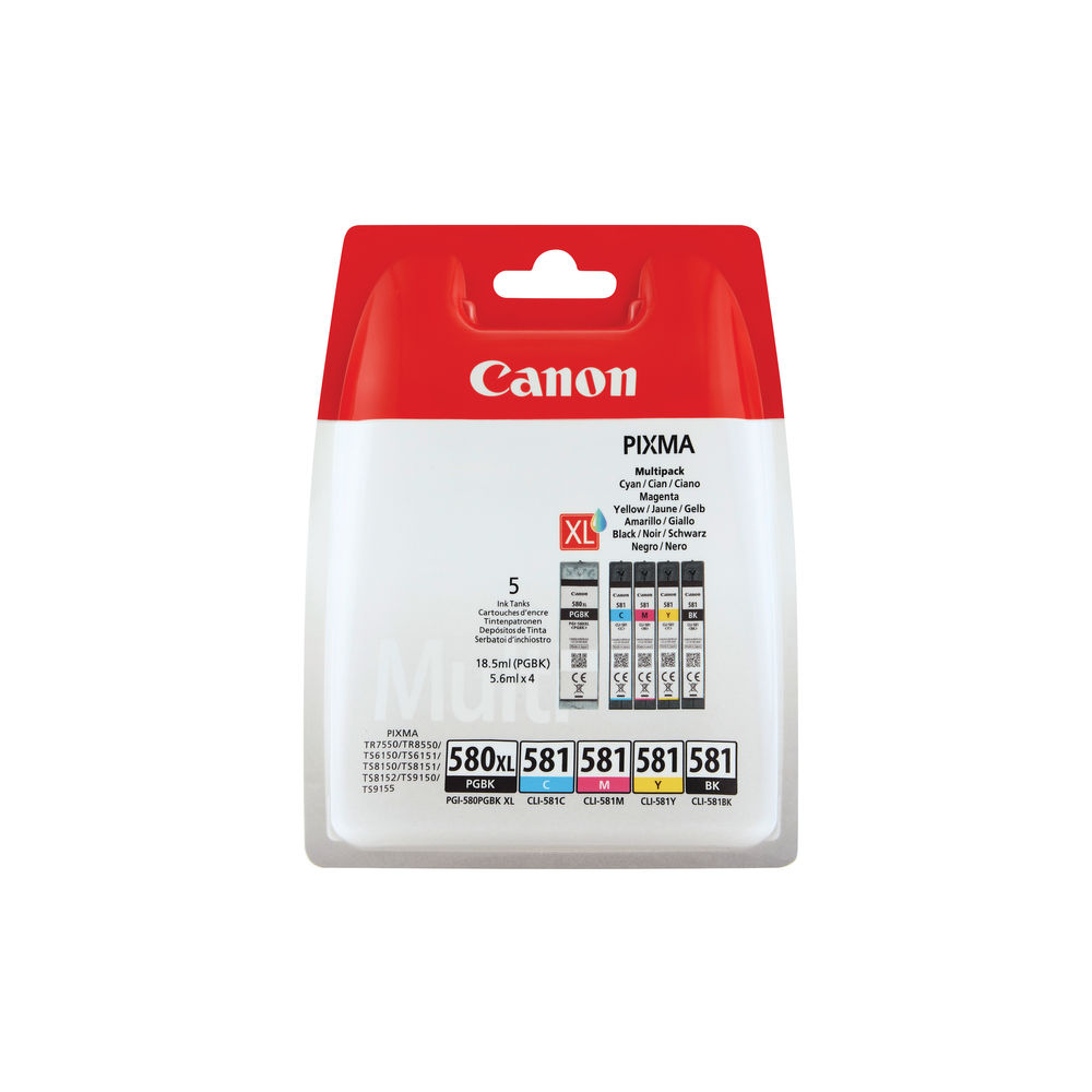 KIT Cartucce Refil Ricaricabili Compatibili Canon PGI-580 / 581 XXL Pixma TR7550 - Foto 6