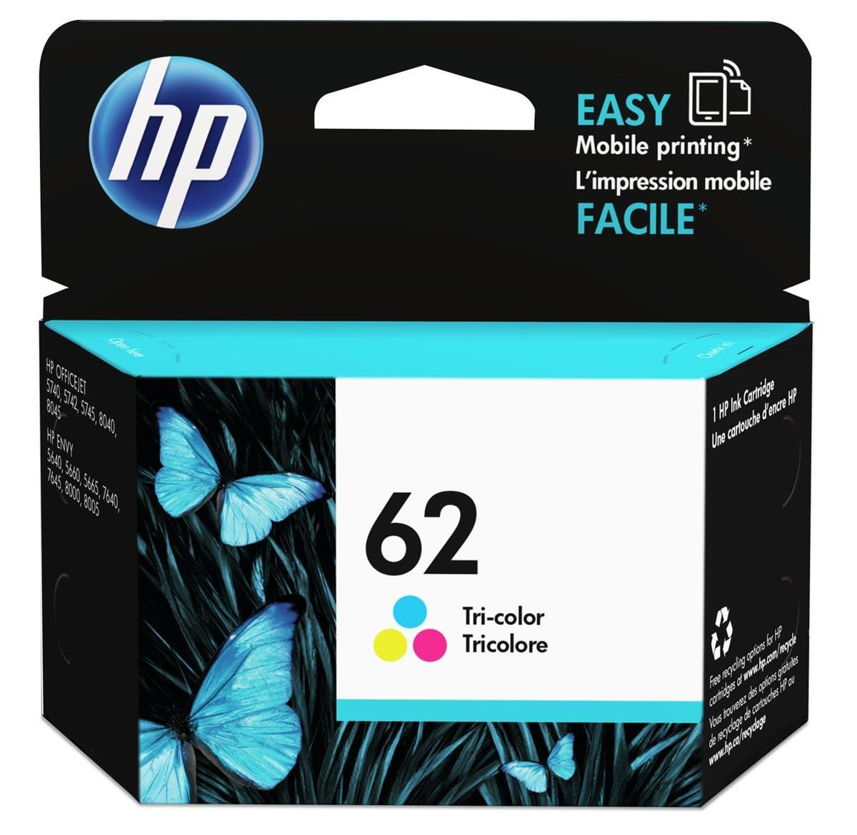 HP 62 Tri-Colour Ink Cartridge