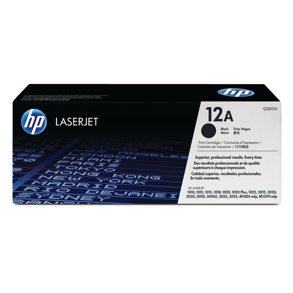 HP 12A Black Toner Cartridge Dual Pack (Q2612AD)