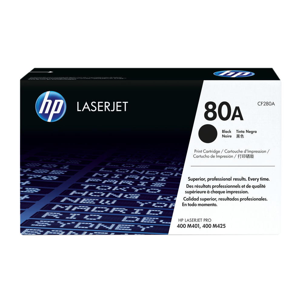 HP 80A Black Toner Cartridge (CF280A)