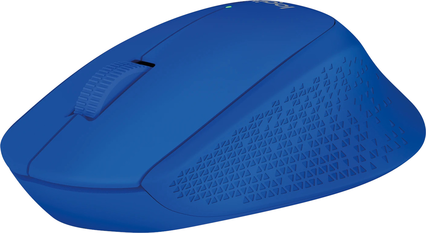 Logitech m280 wireless modra miška stranski pogled