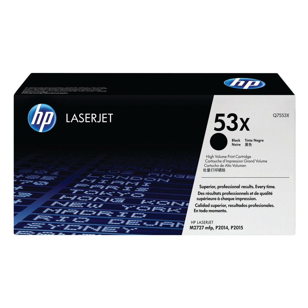 HP 53X Black Toner Cartridge (Q7553X) 