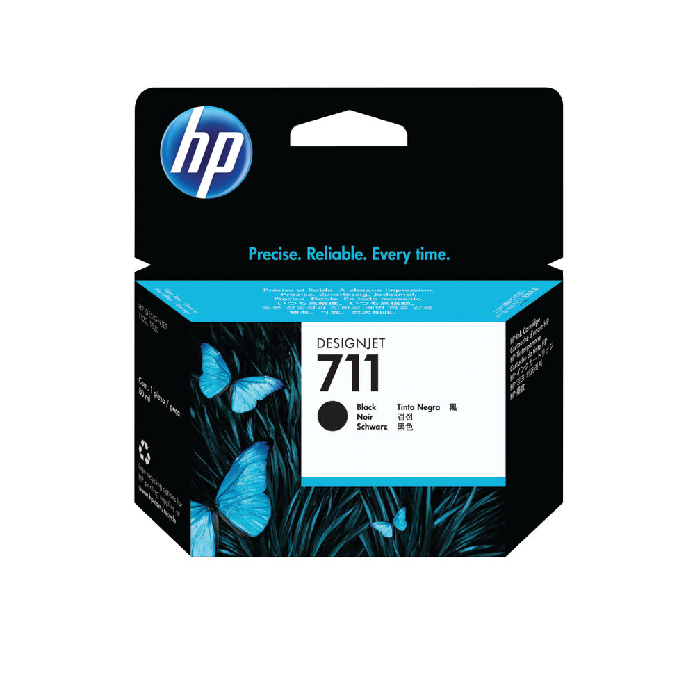 HP No. 711 High Capacity Black Ink Cartridge (80ml) 