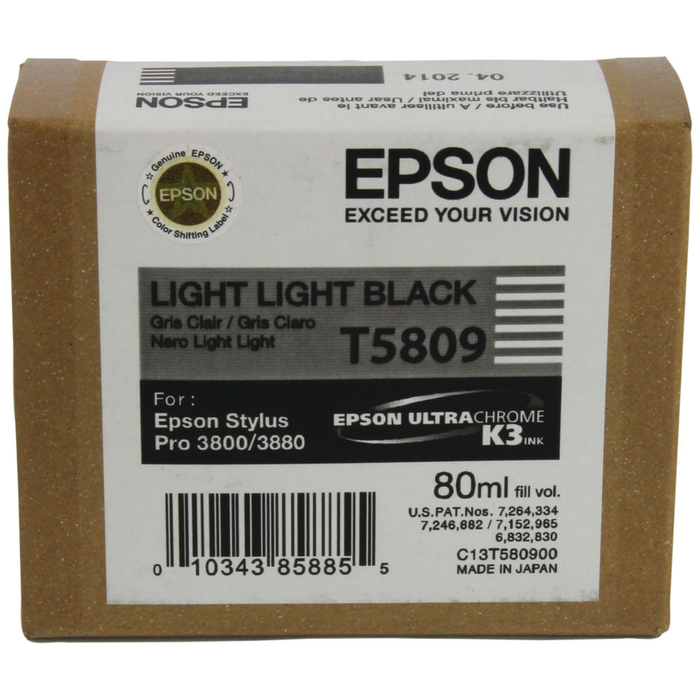 Epson T5809 Light Light Black Ink Cartridge 