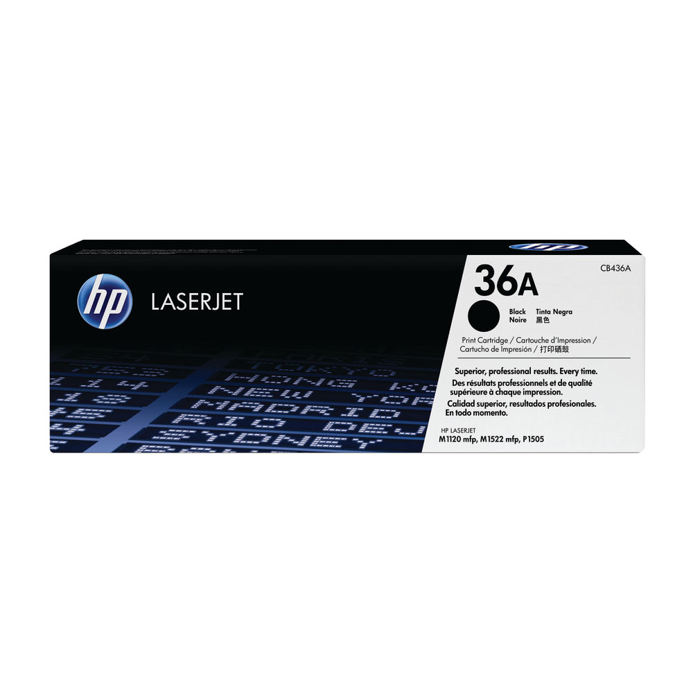 HP 36A Black Toner Cartridge Dual Pack (CB436AD) 