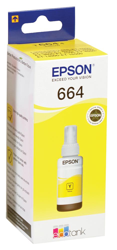 Epson T6644 EcoTank Ink Bottle - Yellow 70ml | TonerGiant