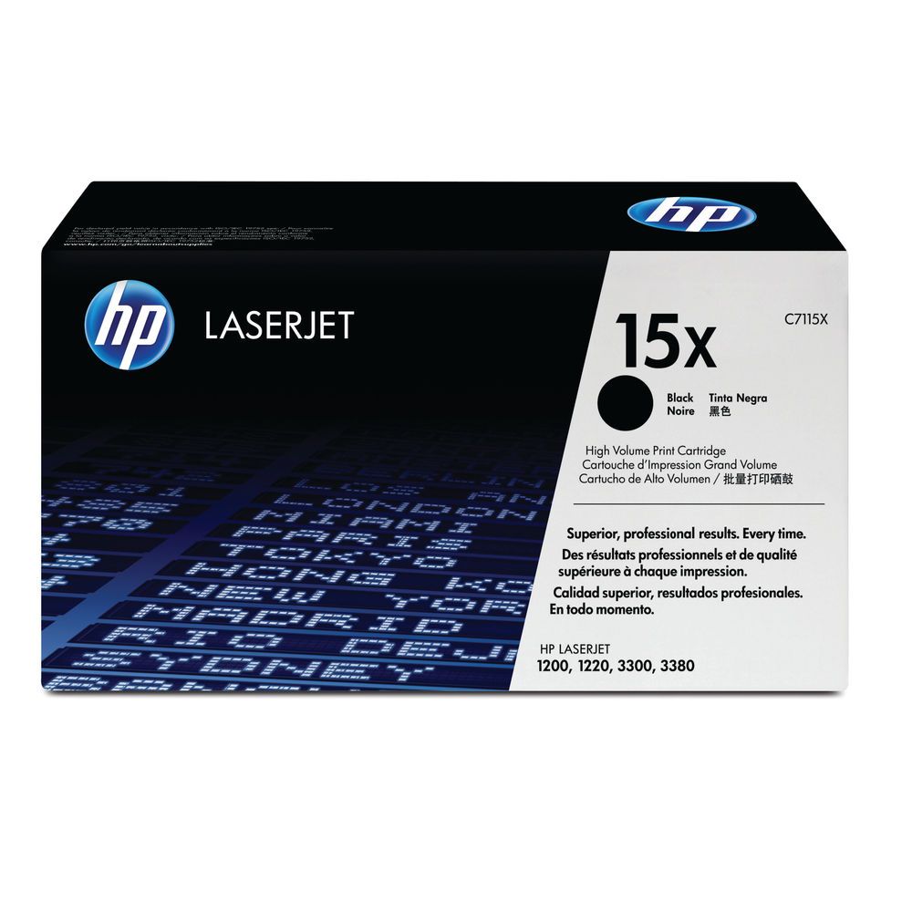 HP 15X Black Toner Cartridge (C7115X)