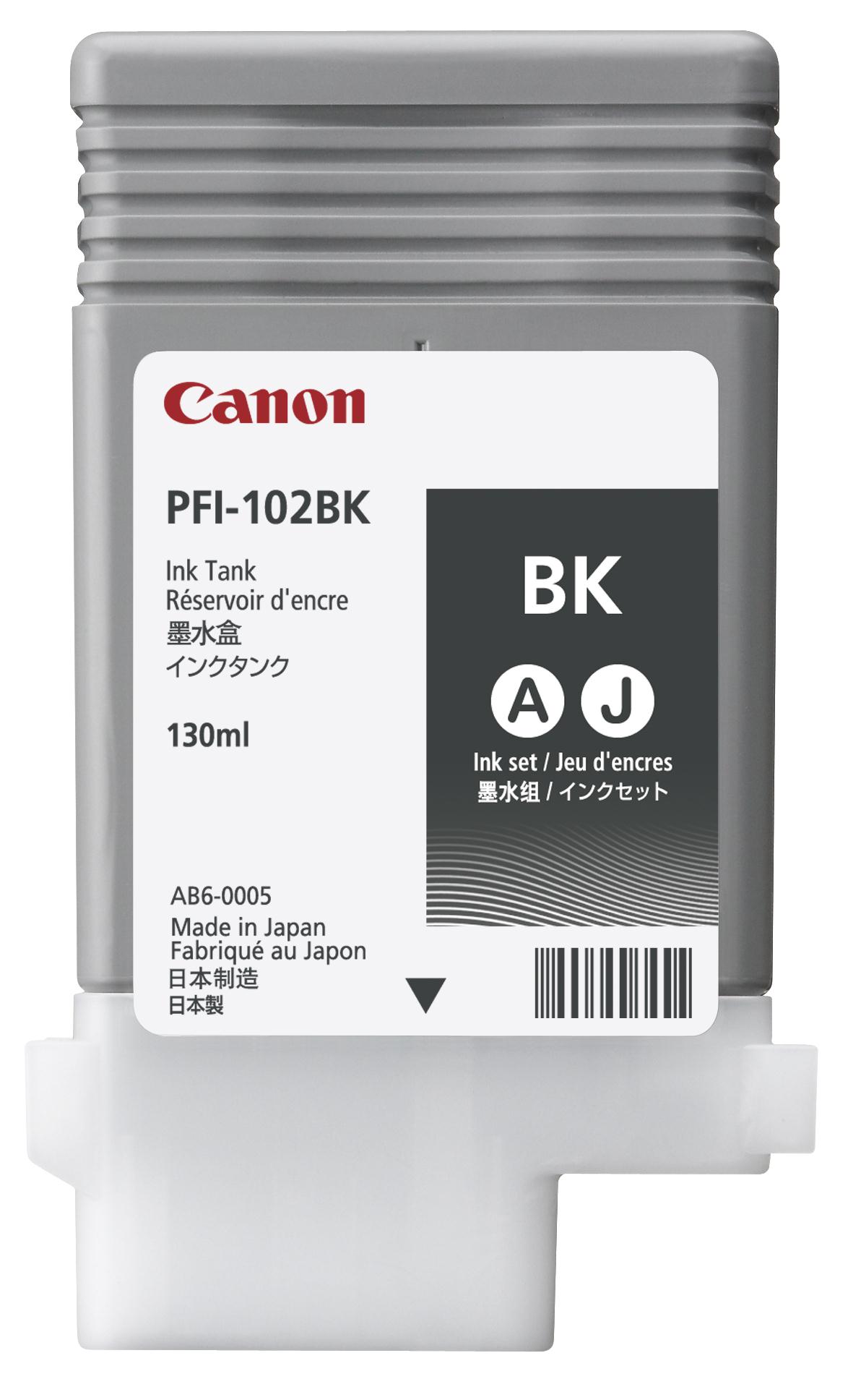 Original Canon PFI-102BK Black Ink Cartridge