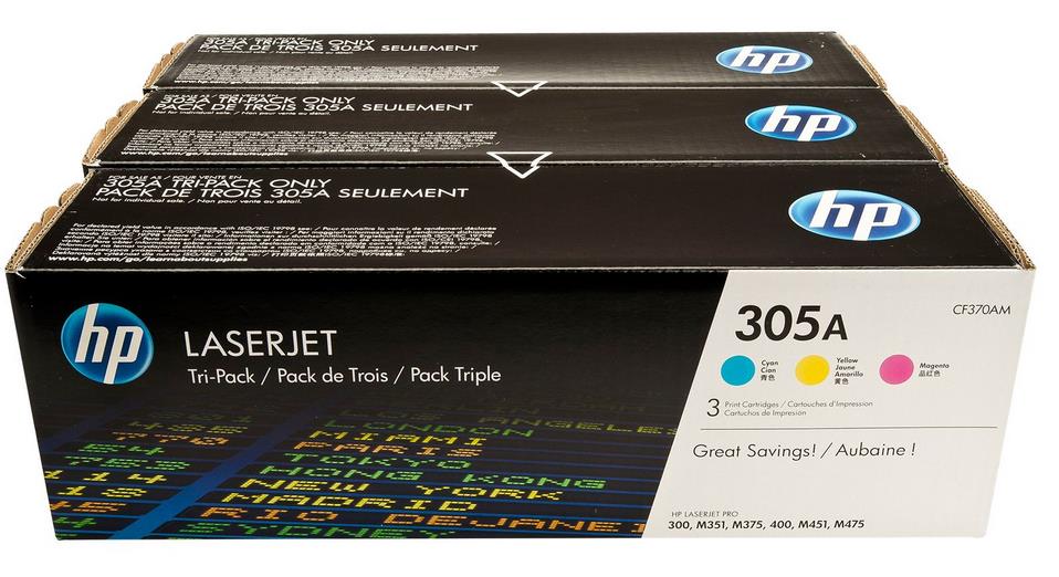 HP 305A C/M/Y Toner Value Pack