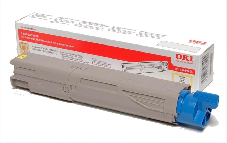 Original Oki 43459405 Yellow Toner Cartridge