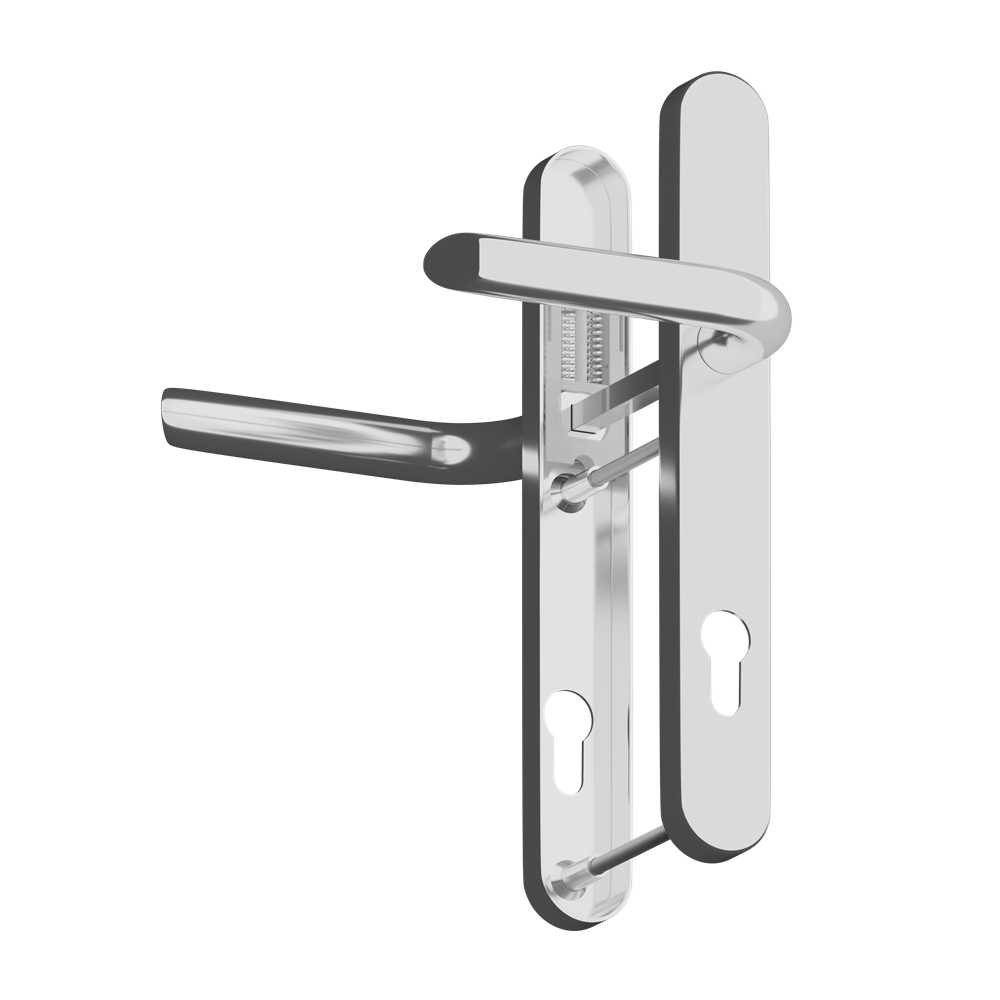 ASEC Evo Sprung Lever/Lever Multipoint Door Handles 92mm PZ 245mm Backplate 122mm Fixings
