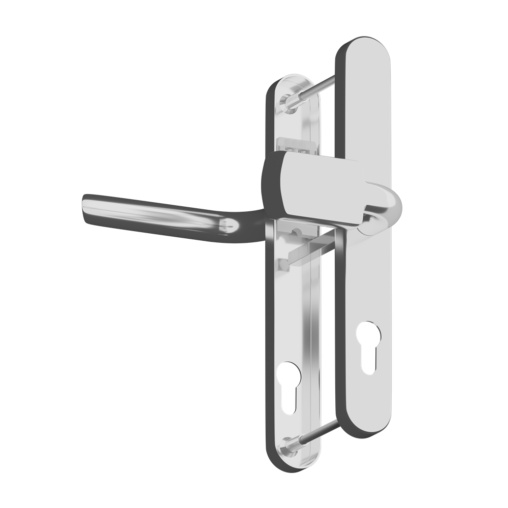 ASEC Evo Sprung Lever/Lever Multipoint Door Handles 92mm & 62mm PZ 245mm Backplate 212mm Fixings