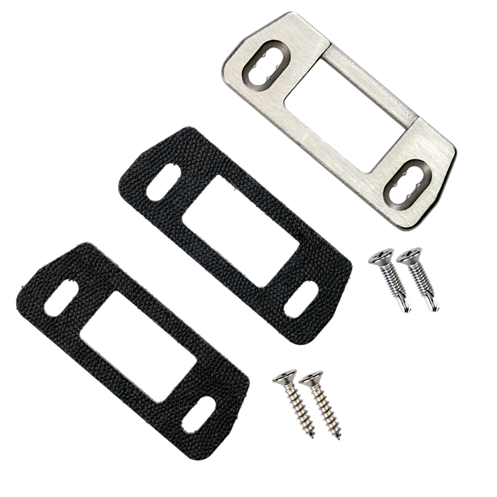 CODELOCKS Universal Strike Plate With Gasket - Brushed Steel