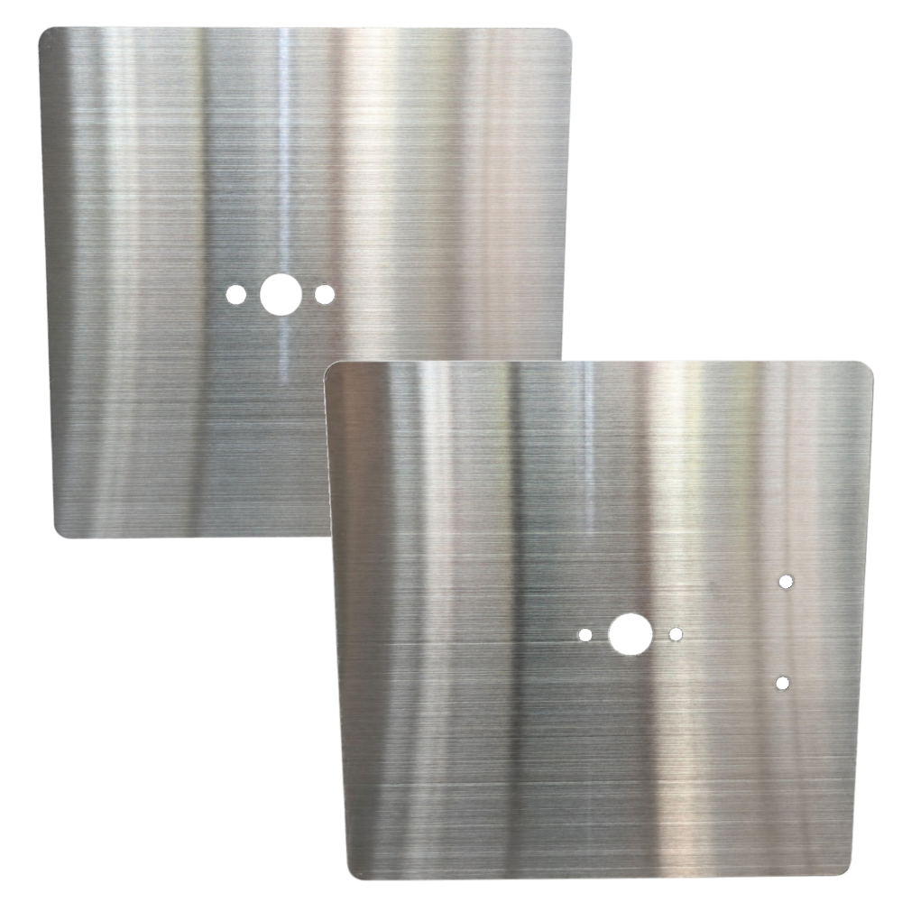 ASEC Stainless Steel Cubicle retro-fit plate to cover fixing holes