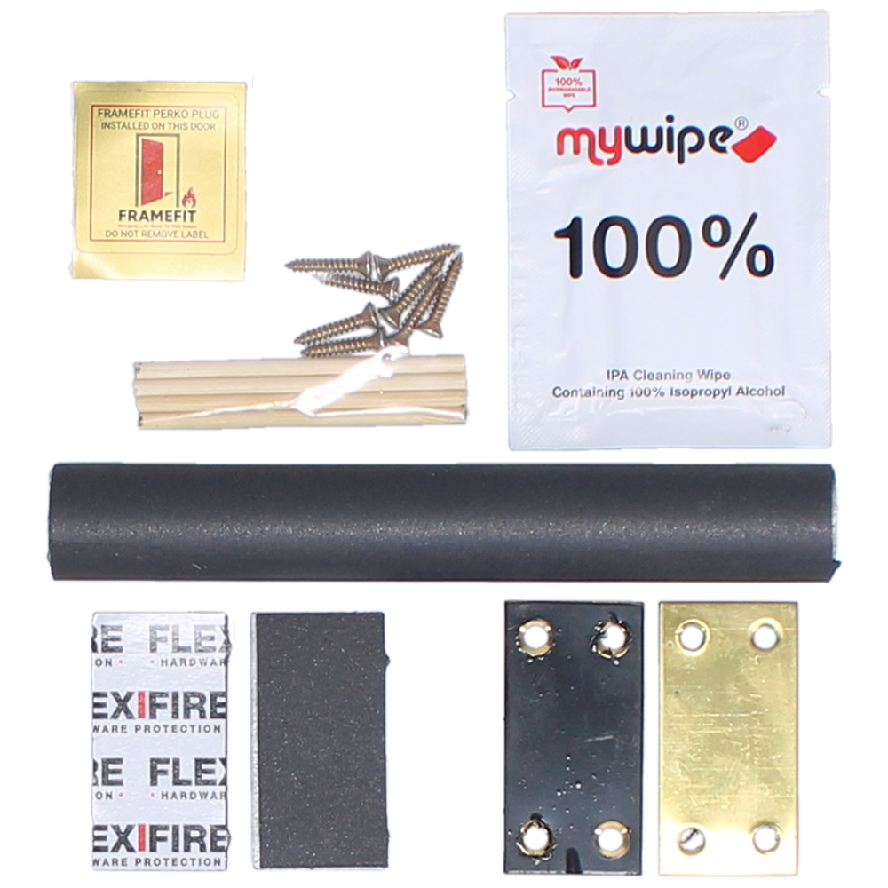 FRAMEFIT Intumescent Perko Plug FD30 Fire tested Infill Kit - Brass Effect