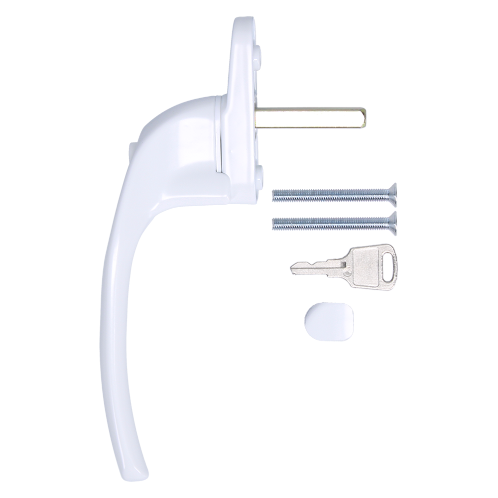 HOPPE Cranked Espag Handle AR722-7/040 - RH - White