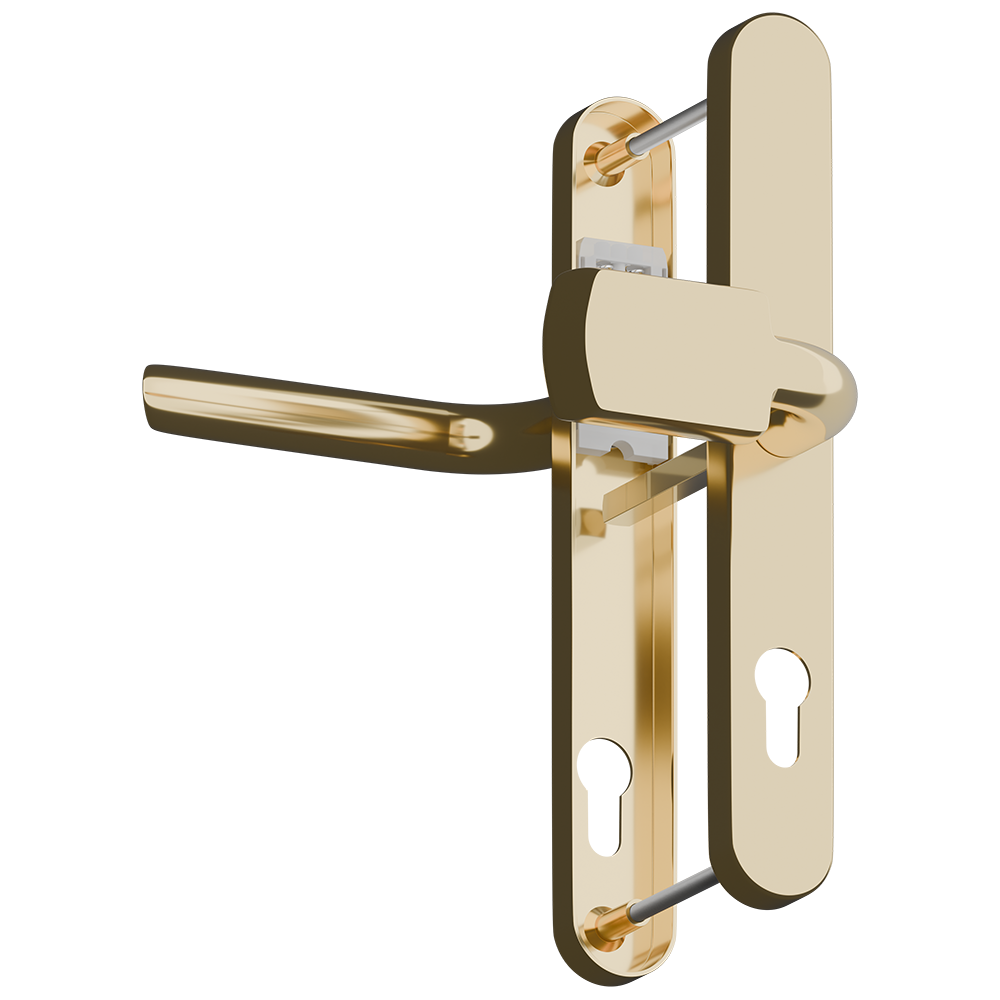 ASEC Evo Sprung Lever/Pad Multipoint Door Handles 68mm PZ 245mm Backplate 215mm Fixing