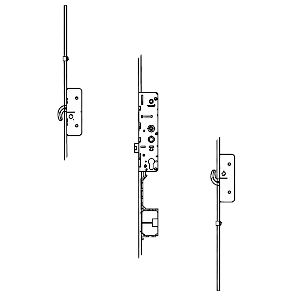 AVANTIS Kubu 2 Hook 2 Cams 16mm Faceplate With Serrated Rods For Shootbolts