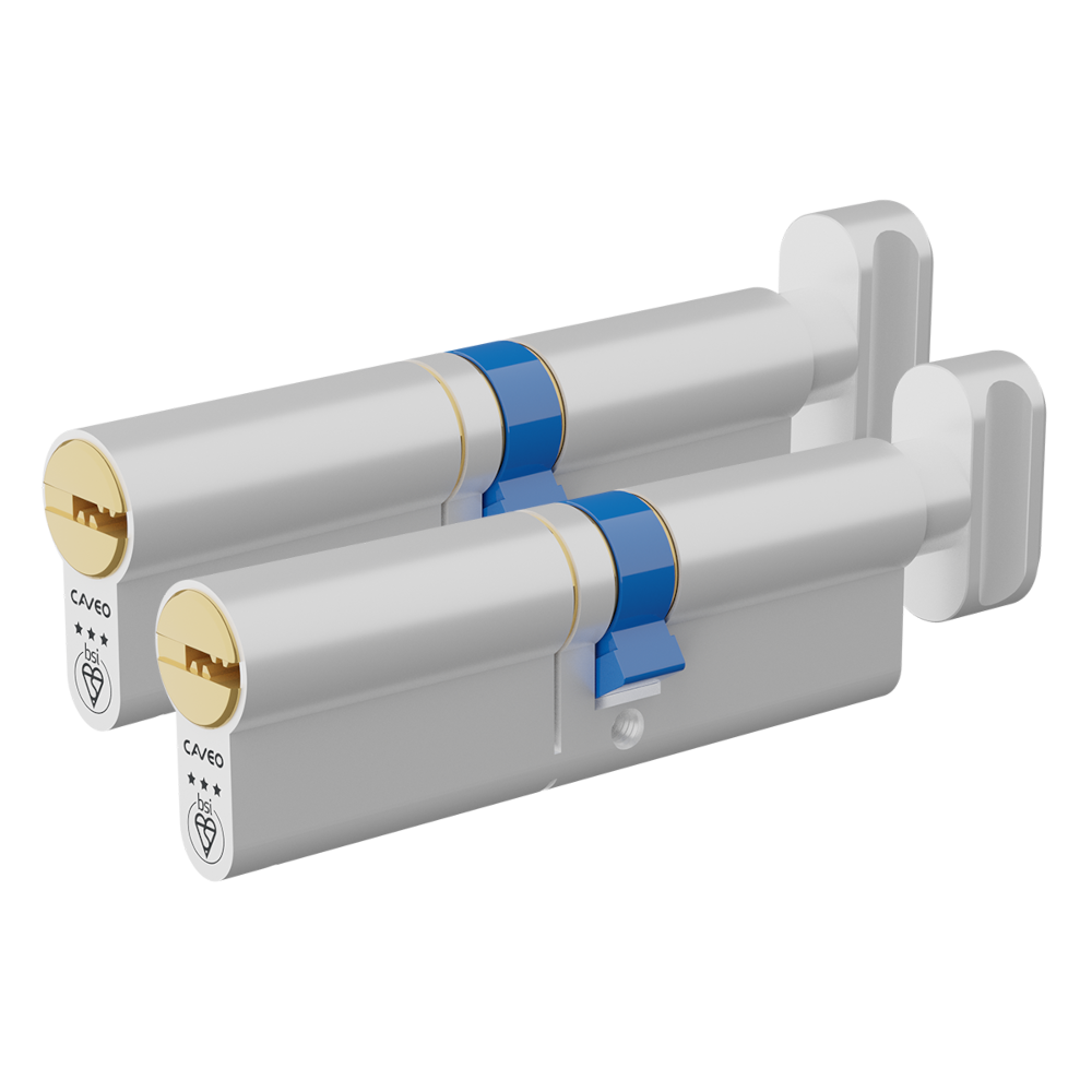 CAVEO TS007 3* Key & Turn Euro Dimple Cylinder Keyed Alike - 105mm 45(Ext)/60 (40/10/55T) 3 Keys