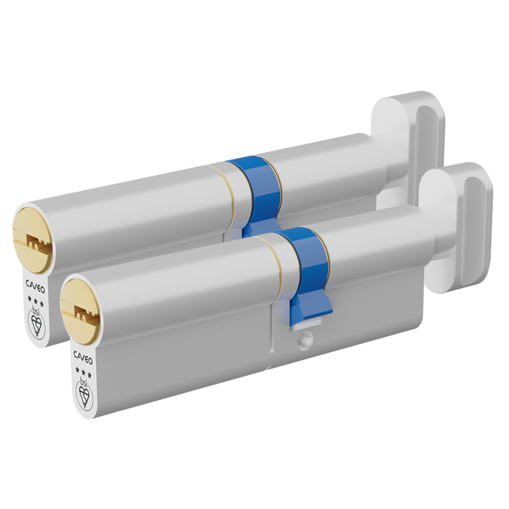 CAVEO TS007 3* Key & Turn Euro Dimple Cylinder Keyed Alike - 110mm 70(Ext)/40 (65/10/35T) 3 Keys