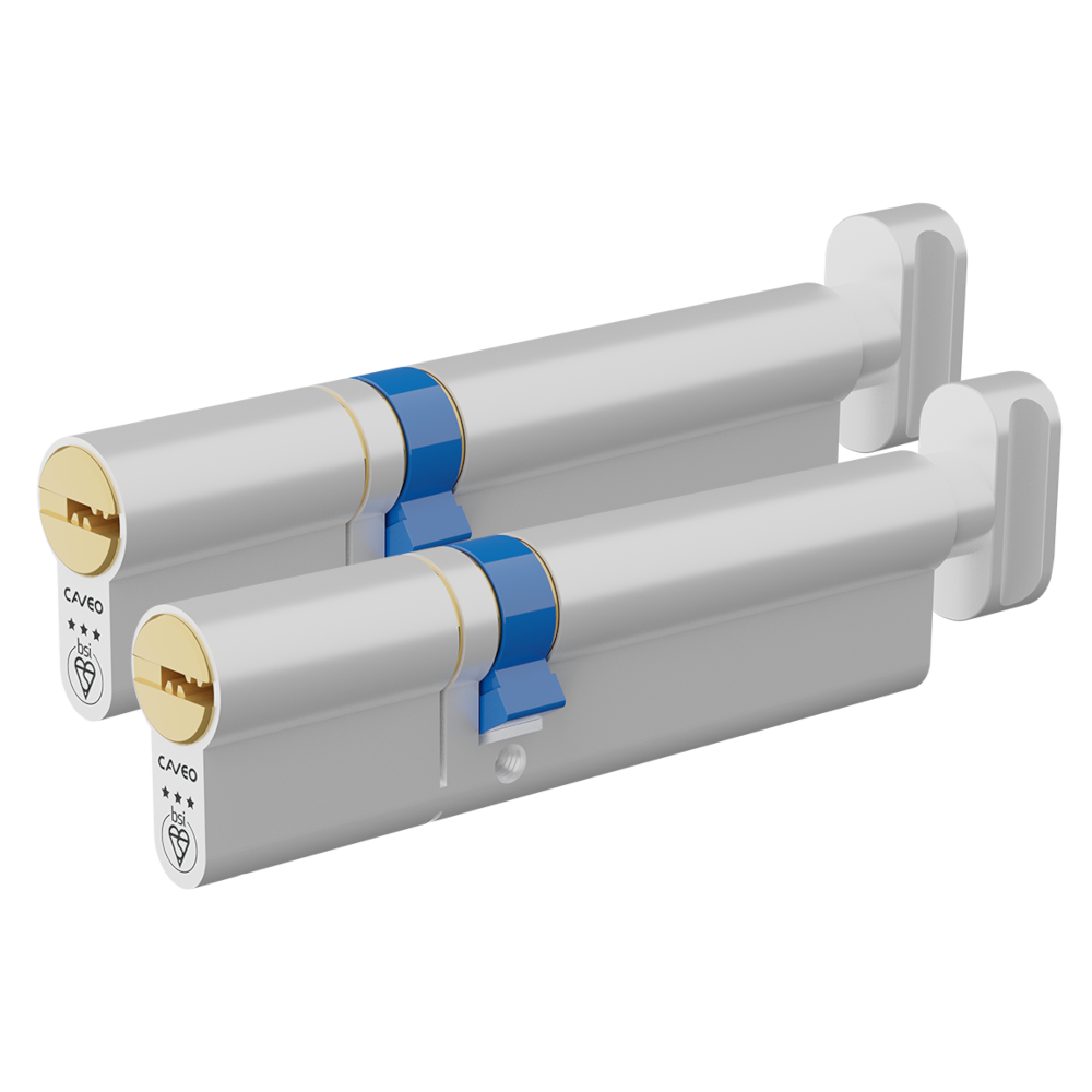 CAVEO TS007 3* Key & Turn Euro Dimple Cylinder Keyed Alike - 110mm 40(Ext)/70 (35/10/65T) 3 Keys