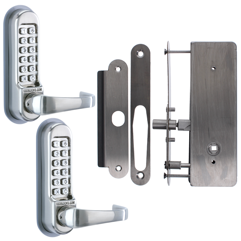 CODELOCKS CL0530 / CL0535 Back To Back Digital Lock Stainless Steel with XTD Gate Lock