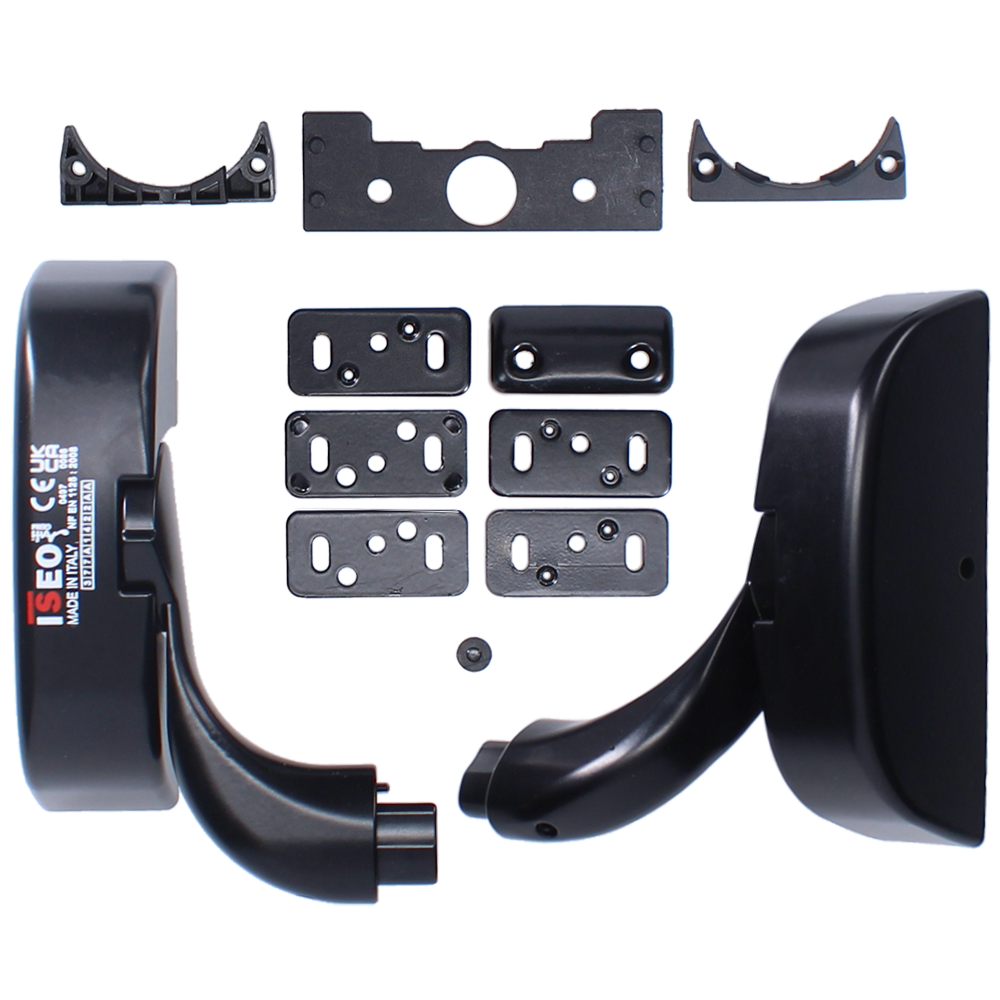 ISEO Idea Base Modular Panic Exit Device Lateral Locking Zamac Non Self Locking Latch - Black (9411000505)