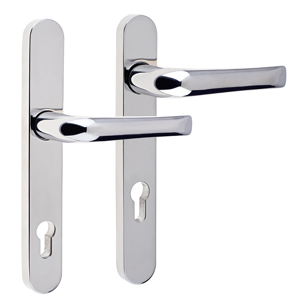 MILA Supa 92/62mm Lever/Lever - 240mm Backplate - Polished Stainless Steel