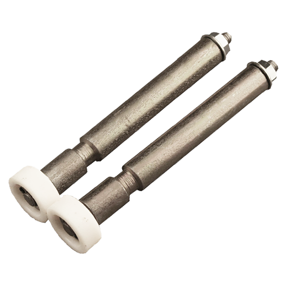 HENDERSON Mk1 Merlin Spindles & Rollers Pair To Suit Older Canopy Garage Door - 115mm