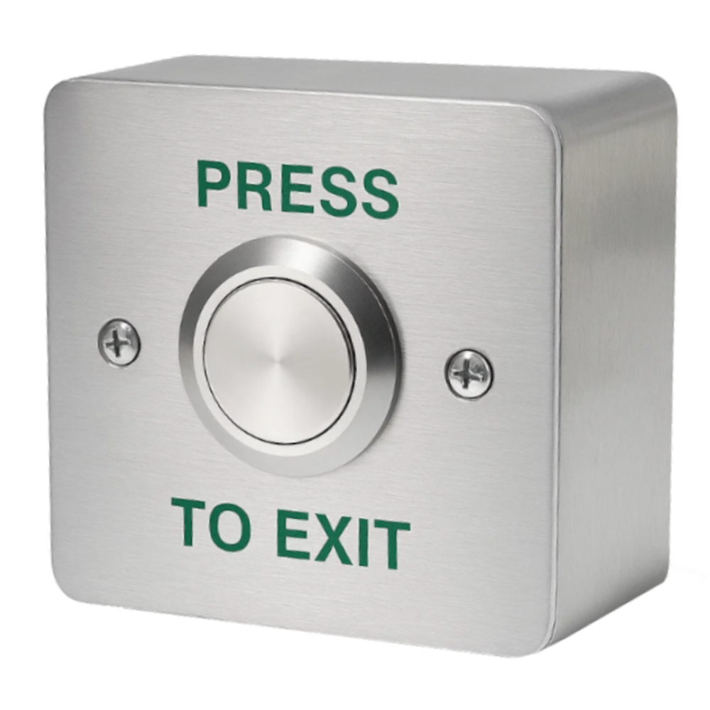 ASEC Press To Exit Stainless Steel Surface 1 Gang Large Button - Press To Exit (Large Button)
