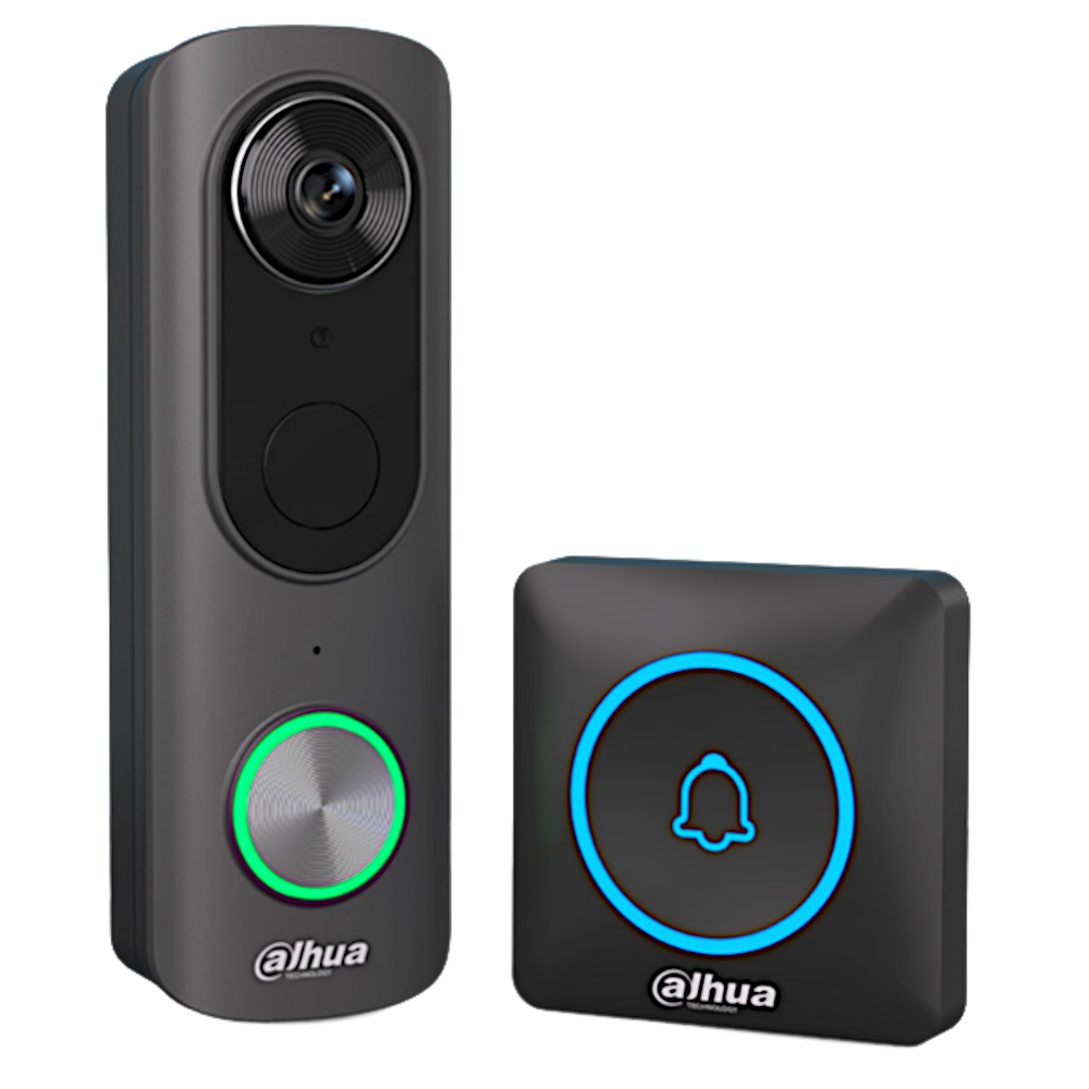 DAHUA Wi-Fi Doorbell & Chime Set KIT/DH-IPC-DB43BP-BTR-BLACK/DH-IPC-DS3BP-BLACK - Black