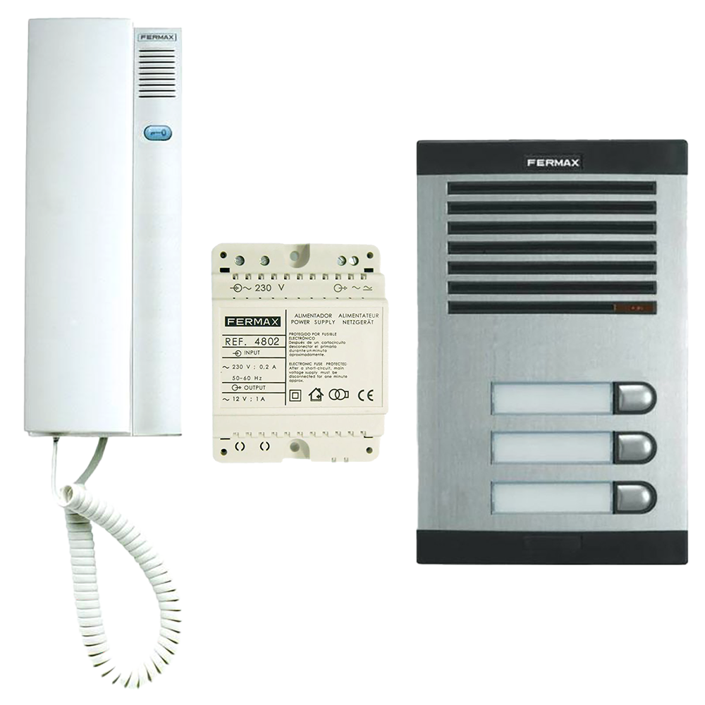 FERMAX 6203 3 Way Citymax Audio Door Entry Kit - White
