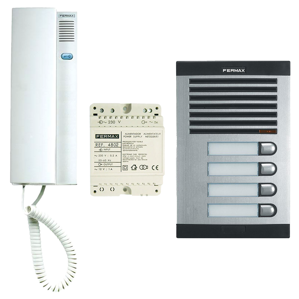 FERMAX 6204 4 Way Citymax Audio Door Entry Kit - White