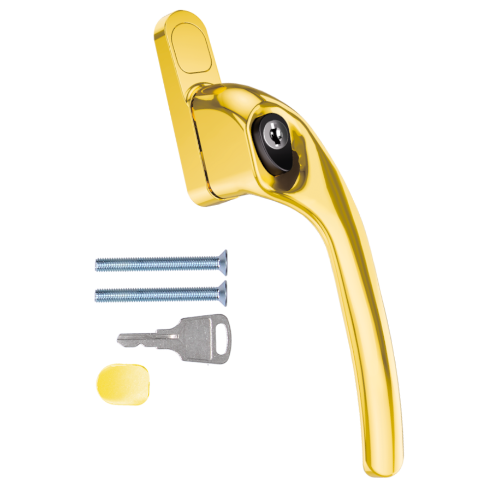 HOPPE Cranked Espag Handle AR722-7/040 - RH- Gold