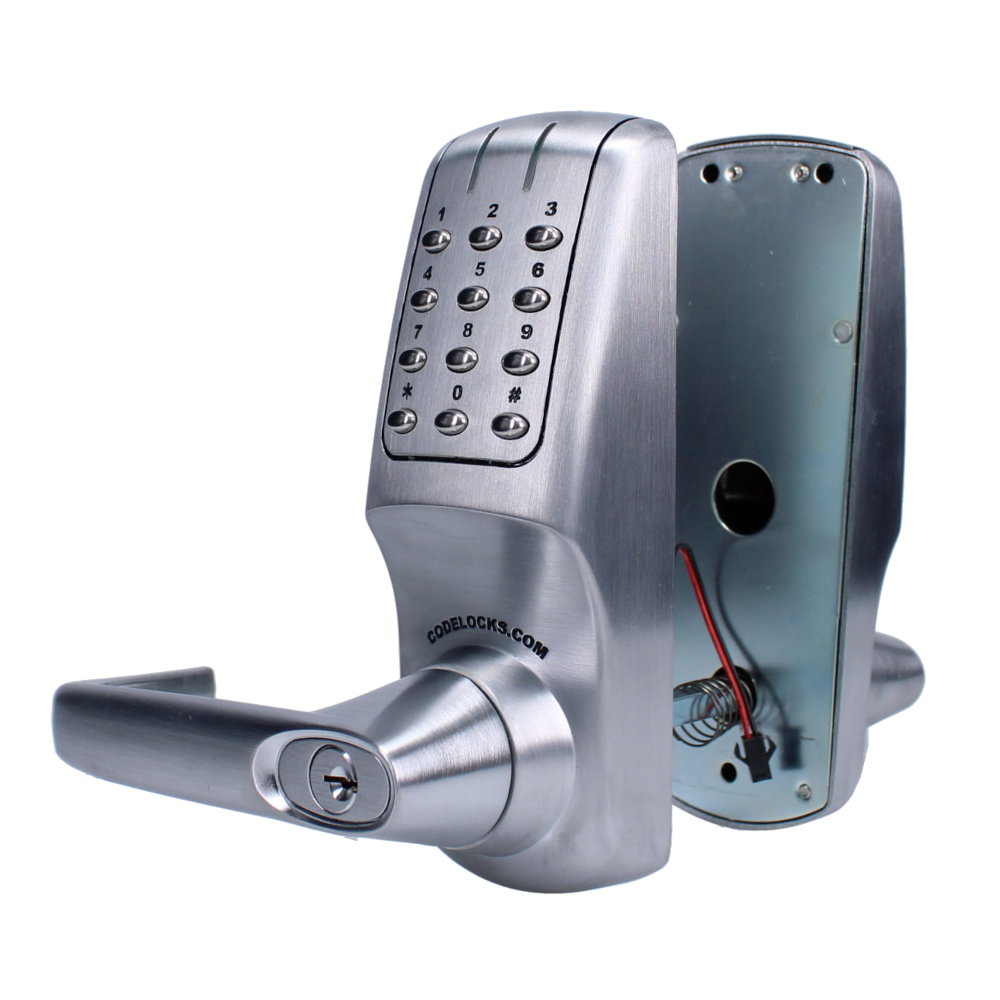 CODELOCKS CL5010 Battery Operated Digital Lock & Tubular Latch With Do Not Disturb - Brushed Steel CL5010 BS DND