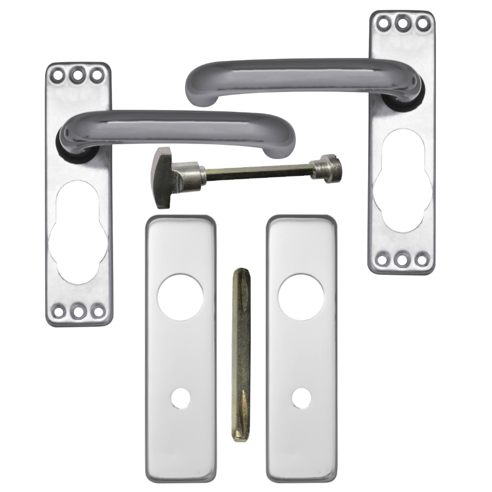 ASEC Plate Mounted Aluminium Lever Furniture
